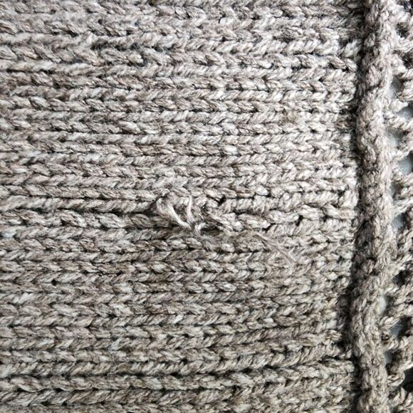 Notations Womens Sweater Cardigan Vest Size 1X Pom Poms Brown Knit Open Front - Picture 13 of 13